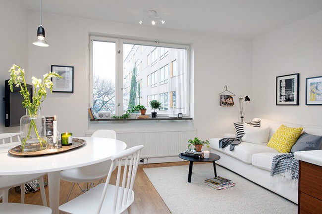 Phong cách thiết kế nội thất Bắc Âu (Scandinavia) ấn tượng trong căn hộ hơn 40m2