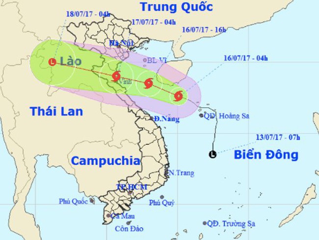 Bão số 2 tăng cấp nhắm Thanh Hóa - Hà Tĩnh, sóng biển cao 5m