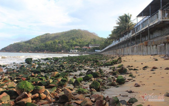 Bãi đá lô nhô 30 năm chưa từng có bỗng mất tích ở bãi biển Quy Nhơn