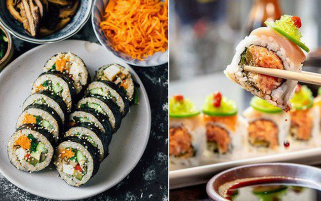 Đố bạn biết sushi và kimbap có gì khác nhau: Ngoài xuất xứ từ 2 quốc gia, điểm đặc trưng này mới là quyết định!