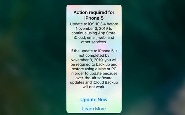 Nếu vẫn đang sử dụng iPhone 5, hãy cập nhật ngay iOS 10.3.4 để chiếc điện thoại của bạn không bị biến thành cục gạch