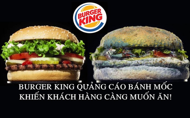 Chiêu trò marketing ngược đời của Burger King: Cho khách xem quá trình chiếc bánh hamburger phân huỷ đến mốc meo