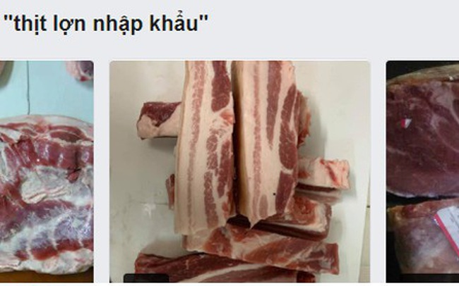 Thịt lợn nhập khẩu rao bán tràn lan trên chợ mạng, giá "loạn"