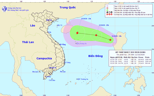 Bão số 6 vừa suy yếu, Biển Đông lại hình thành một áp thấp nhiệt đới