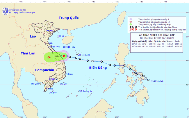 Áp thấp nhiệt đới có gió giật cấp 8 áp sát ven biển Đà Nẵng - Quảng Ngãi Áp thấp nhiệt đới có gió giật cấp 8 áp sát ven biển Đà Nẵng - Quảng Ngãi