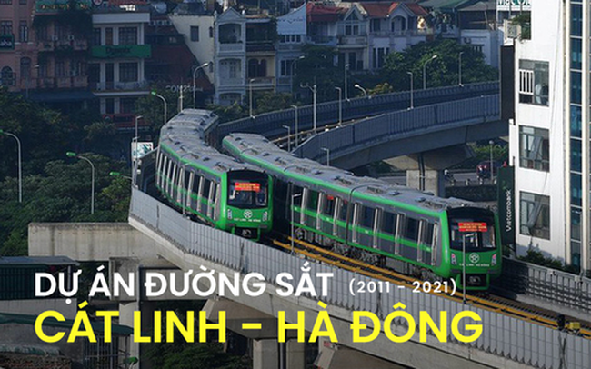 Infographic: Nhìn lại hành trình 10 năm dự án đường sắt Cát Linh - Hà Đông
