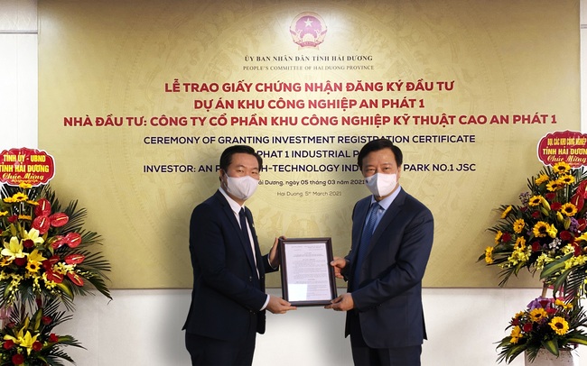 KCN Quốc Tuấn - An Bình của An Phát Holdings nhận giấy chứng nhận đăng ký đầu tư, chính thức đổi tên thành KCN An Phát 1 KCN Quốc Tuấn - An Bình của An Phát Holdings nhận giấy chứng nhận đăng ký đầu tư, chính thức đổi tên thành KCN An Phát 1