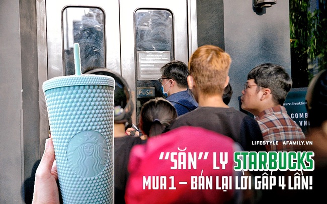 Choáng: Người Sài Gòn 6h sáng xếp hàng dài trước cổng Starbucks để "săn" chiếc ly màu xanh với giá 500k, sau 4 tiếng bán lại đã TĂNG GIÁ GẤP 4 LẦN!