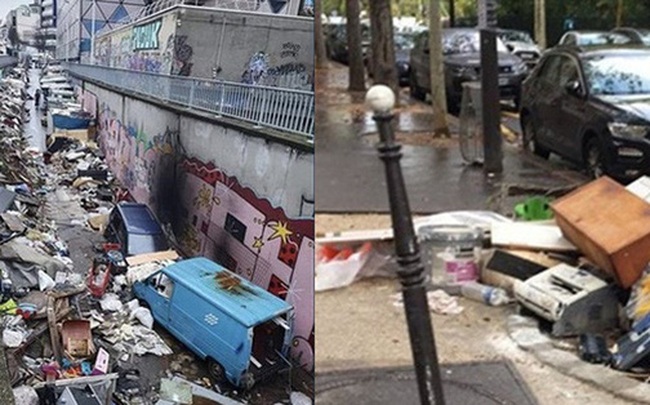 Những hình ảnh gây sốc cho thấy thành phố Paris hoa lệ "ngập trong rác" khiến cộng đồng mạng thất vọng tràn trề, chuyện gì đang xảy ra?