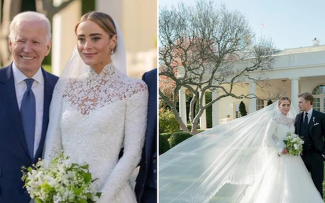 Đám cưới tại Nhà Trắng đầu tiên sau nhiều năm: Cháu gái Tổng thống Biden xinh đẹp trong hôn lễ riêng tư
