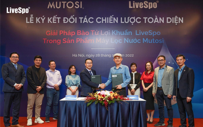 Mutosi bắt tay LiveSpo, tuyên bố tạo ra máy lọc nước bổ sung bào tử lợi khuẩn đầu tiên tại Việt Nam