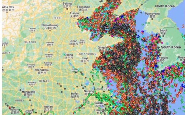 Báo Trung Quốc hé lộ sự thật thông tin tắc đường biển TQ khiến tàu thuyền chật kín như nêm
