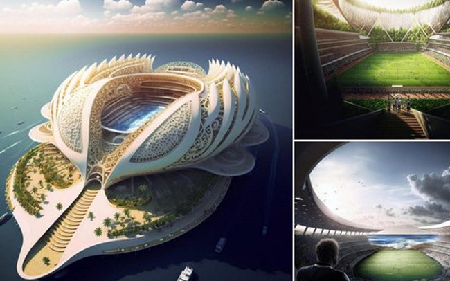 Công trình không tưởng có thể xuất hiện tại World Cup 2026: SVĐ nổi xây dựng bằng vật liệu tái chế, di chuyển hoàn toàn bằng năng lượng tái tạo Công trình không tưởng có thể xuất hiện tại World Cup 2026: SVĐ nổi xây dựng bằng vật liệu tái chế, di chuyển hoàn toàn bằng năng lượng tái tạo