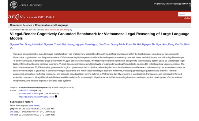 CMC tiên phong LLM AI pháp lý tiếng Việt với VLegal-Bench- Ảnh 1.