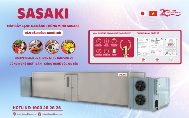 Hành trình 22 năm nghiên cứu và phát triển máy sấy lạnh SASAKI