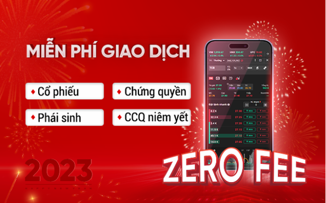 TCBS miễn phí giao dịch Zero Fee, lãi suất margin 0,5%/năm