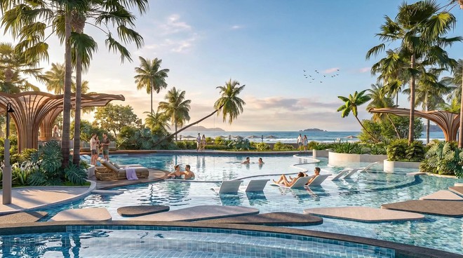 Ông Nguyễn Quốc Cường chuẩn bị cho xây tổ hợp rộng gần 11.900m2 bên bờ biển nổi tiếng nhất Nam Bộ: Rót 1.200 tỷ đồng, sẽ có 2 tòa tháp thông nhau bằng đường hầm - Ảnh 6.