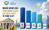 Các ngân hàng phát hành thêm gần 67 tỷ cổ phiếu trong 10 năm qua: Nhà băng nào dẫn đầu?