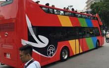 Vạch lộ trình cho xe buýt 2 tầng Hà Nội xuống đường