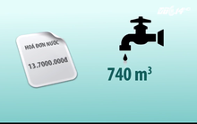 Nhận hoá đơn 13,7 triệu đồng vì quên khoá vòi nước 1 tháng