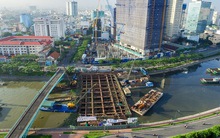 Nhìn từ trên cao công trình chống ngập 10.000 tỷ đang dần thành hình ở Sài Gòn