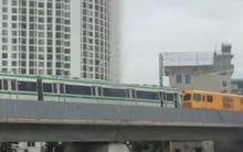 Trầm trồ khi thấy đoàn tàu trên cao Cát Linh - Hà Đông vận hành