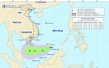 Vùng áp thấp đang mạnh lên, cách Trường Sa 180 km