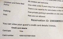 Booking.com thừa nhận chuyển toàn bộ thông tin thẻ tín dụng cho khách sạn