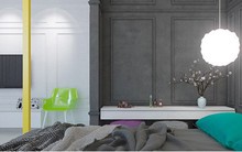 Căn hộ 2 phòng ngủ được xử lý màu sắc khéo léo