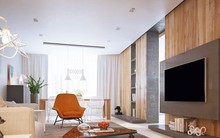 Căn hộ sử dụng lối trang trí đơn giản, sang trọng