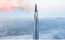 Ảnh: Chóng mặt với tòa tháp cao nhất châu Âu sắp hoàn thành tại Nga
