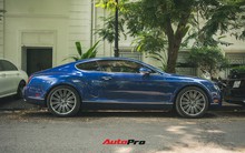 Bentley Continental GT Speed màu xanh hàng hiếm trên đường phố Hà Nội