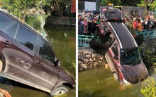 Ô tô phi qua dải phân cách, lao xuống hồ Trúc Bạch, lái xe vẫn đòi "nổ máy lùi xe lên"