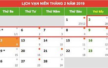 Lịch nghỉ Tết Nguyên đán Kỷ Hợi 2019 chính thức