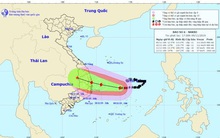 Bão Nakri cách bờ biển các tỉnh Quảng Ngãi - Khánh Hòa khoảng 450km