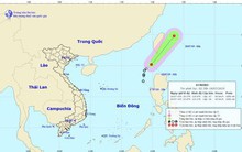 Áp thấp nhiệt đới giật cấp 9 trên vùng Đông Bắc Biển Đông
