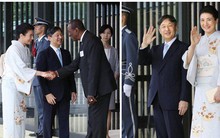 Hoàng hậu Masako tỏa sáng tại tiệc chiêu đãi với thần thái hơn người, vẻ đẹp xuất chúng trong bộ kimono truyền thống, trổ tài ngoại giao bên chồng