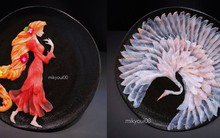 Chỉ xem Youtube, ông bố Nhật đã tạo ra những tác phẩm nghệ thuật đáng kinh ngạc từ cá sống