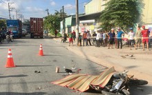 Nam thợ hồ đi xe máy bị xe container cán qua đầu, chết thương tâm ngày cuối tuần