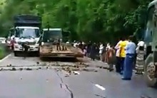 Xe đầu kéo mất thắng tông liên hoàn trên đèo Bảo Lộc