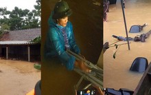 Cận cảnh những ngôi nhà bị nước bao vây gần chạm nóc trong rốn lũ tại Hà Tĩnh