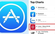 Lotus lọt Top 4 ứng dụng AppStore về mạng xã hội tại Việt Nam