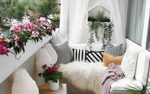 Hô biến ban công nhỏ hẹp thành nơi nghỉ ngơi đẹp mỹ mãn