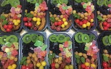 Mứt Tết trái cây bảy sắc cầu vồng, giật mình hàng cao cấp 35 ngàn/kg