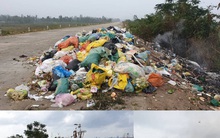 Rác thải chất đống trên đê chống lũ ở Hà Tĩnh: Chính quyền vào cuộc xử lý