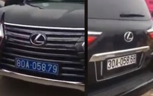 Xác minh thông tin "xế sang" Lexus đầu đeo biển xanh 80A, đuôi đeo biển trắng 30A