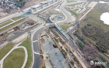 Toàn cảnh đường đua F1 tại Hà Nội từ trên cao, đang trong quá trình hoàn thiện