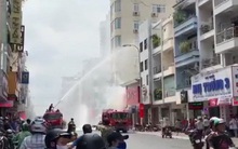 Cháy nhà trên đường Hai Bà Trưng, gần chợ Tân Định, quận 1 - TP HCM