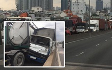 TP.HCM: Xảy ra 3 vụ tai nạn liên tiếp trên cầu Phú Mỹ, giao thông tê liệt từ trưa đến chiều