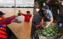 Người dân nhiều tỉnh thành chung tay gói hàng ngàn chiếc bánh chưng, bánh tét cứu trợ "khúc ruột" miền Trung